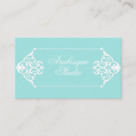 Opulent Baroque Ram Blue and White Visitkort