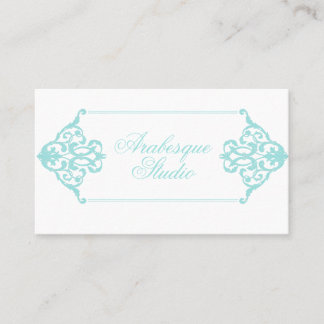Opulent Baroque Ram Blue and White Visitkort