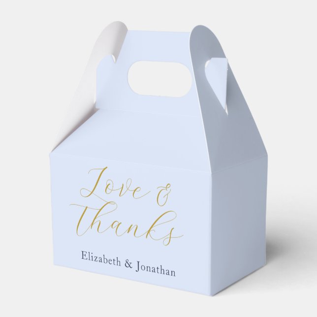Opulent Blue Bröllop Presentaskar (Framsidan Sidan)