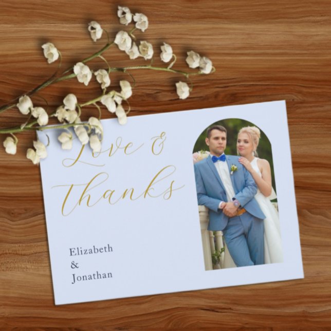 Opulent Blue Bröllop Tack Kort (Skapare uppladdad)