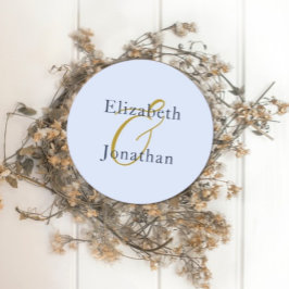 Opulent Blue Bröllop Underlägg Papper Rund