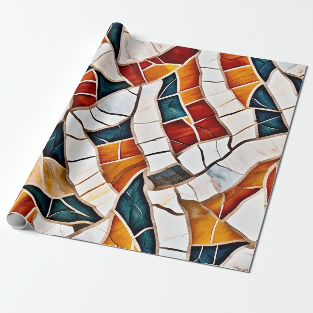 Opulent Crystal Mosaic Presentpapper (Utrullad)