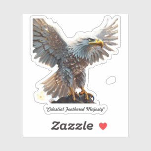 "Opulent Eagle in Flight" Klistermärken