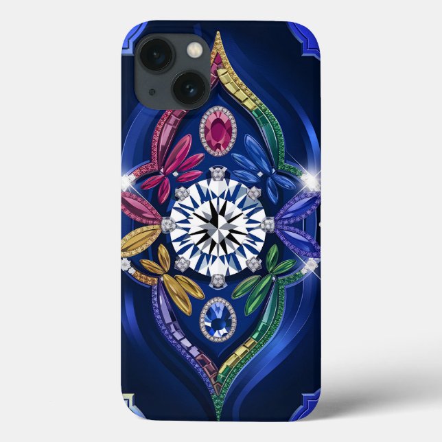 Opulent Elegance: Diamond & Gemstone Engraved (Baksida)