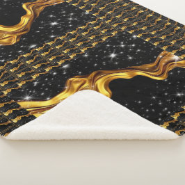 Opulent Galaxy Stream Liquid Gold Black Monochrome