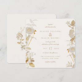 Opulent Gilded Garden Wedding Inbjudningar