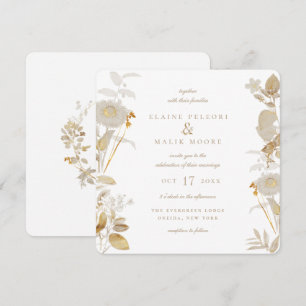 Opulent Gilded Garden Wedding Inbjudningar