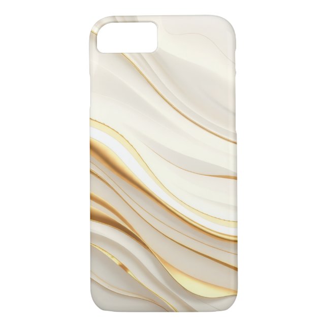 "Opulent Gold and Cream Marble Swirls" Case-Mate iPhone Skal (Baksida)