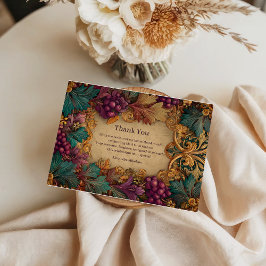 Opulent Grape Leaf Mardi Gras Masquerade Tack Kort