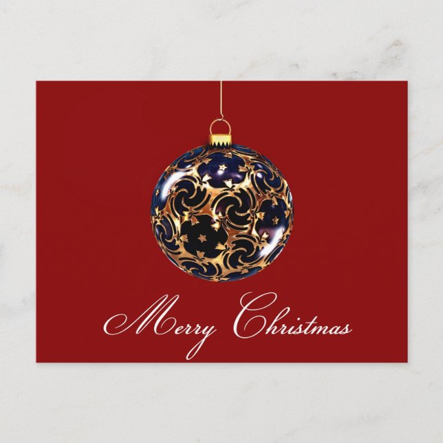 Opulent jul Ornament och Starry Önskemål Helg Vykort (Framsida)