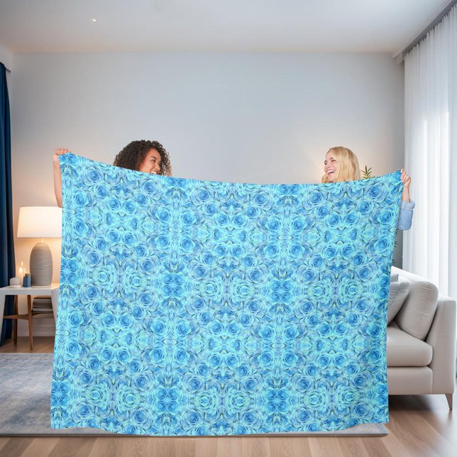 Opulent ro-design i turkos fleecefilt (Skapare uppladdad)