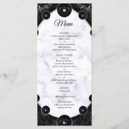 Opulent Vita och svarta Marble Spheres Meny