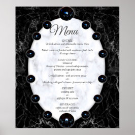 Opulent Vita och svarta Marble Spheres Poster