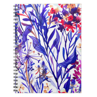 Opulent Watercolor Blommigts: Garden Background. Anteckningsbok