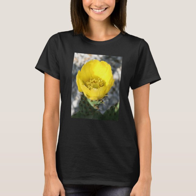 Opuntia Ficus-Indica-blomman av prickapa Cl T Shirt (Framsida)