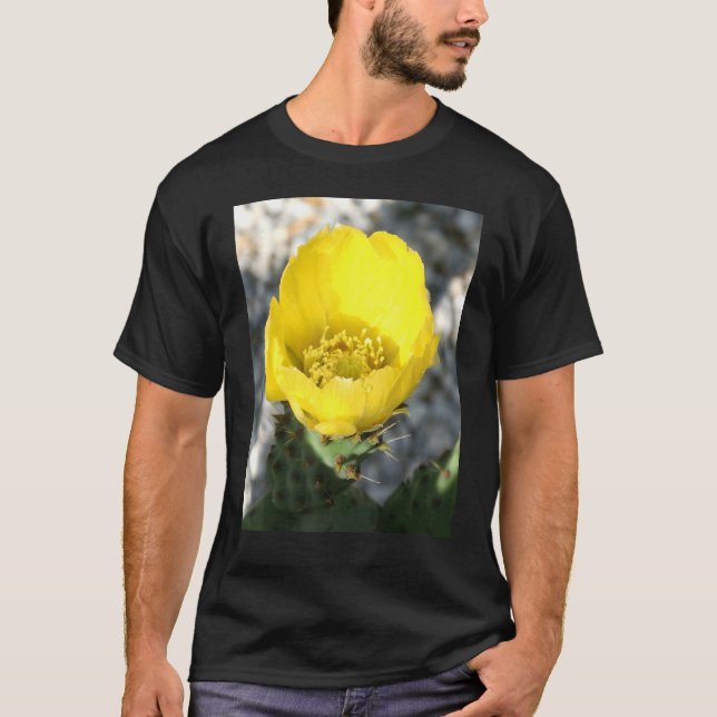 Opuntia Ficus Indica-blomman av prickapa Cl T Shirt (Framsida)