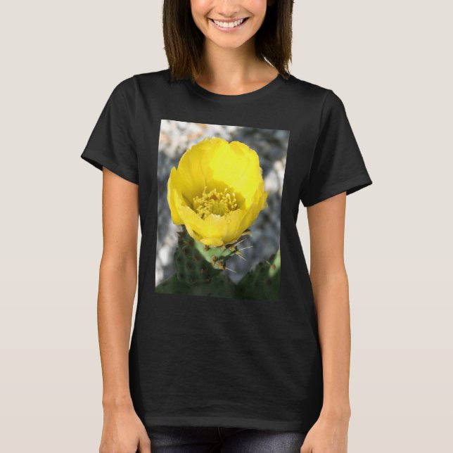 Opuntia Ficus Indica-blomman av prickapa Cl T Shirt (Framsida)