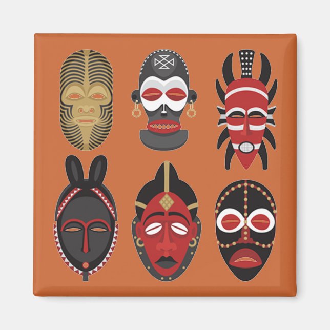 OPUS CHANGEABLE African Masks Magnet (Framsidan)