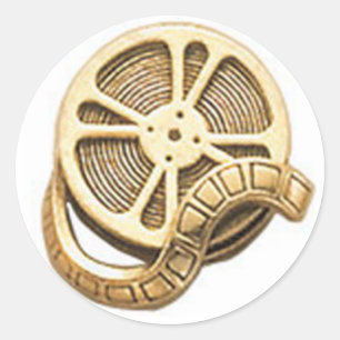 OPUS Guld Film Reel Runt Klistermärke