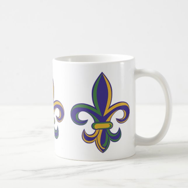 OPUS Mardi Gras Fleur De Lis Kaffemugg (Höger)