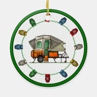 Opus-popup-kamera RV lycklig Julgransprydnad Keramik