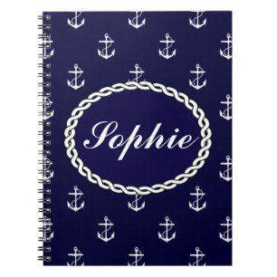 Opus Posh Anchor Nautical Anpassningsbar Anteckningsbok