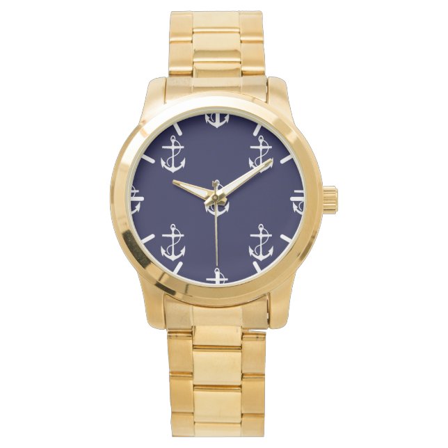 Opus Posh Anchor Nautical Anpassningsbar Armbandsur (Framsida)
