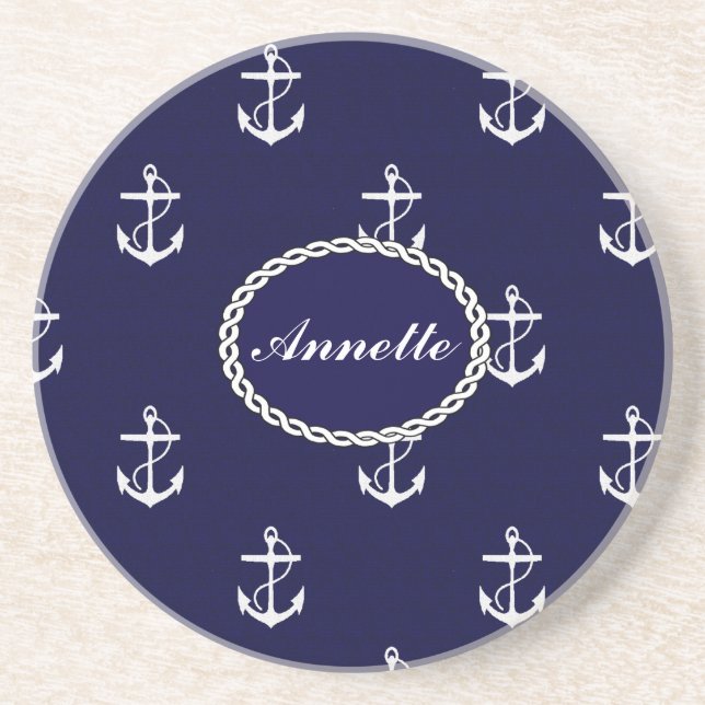 Opus Posh Anchor Nautical Anpassningsbar Underlägg (Framsidan)