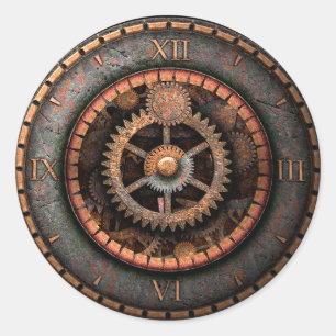 Opus Posh Steampunk Gears Runt Klistermärke