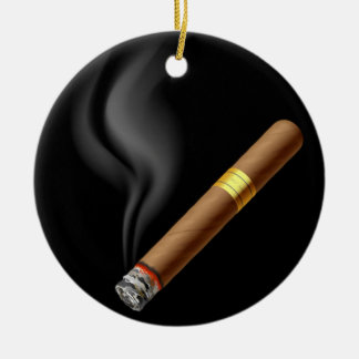 OPUS som pyrar cigarren Julgransprydnad Keramik
