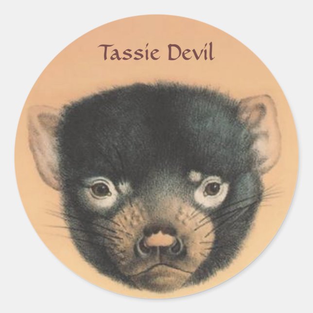 OPUS Tassie Djävulen Runt Klistermärke (Framsida)