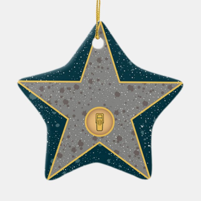 OPUSHollywood stjärna Julgransprydnad Keramik (Framsidan)