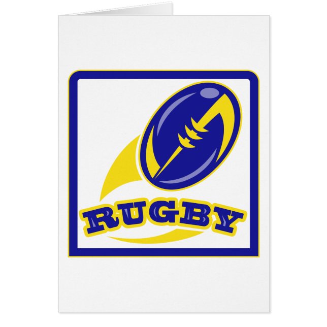 oput för rugbybollflyg hälsningskort (Framsidan)