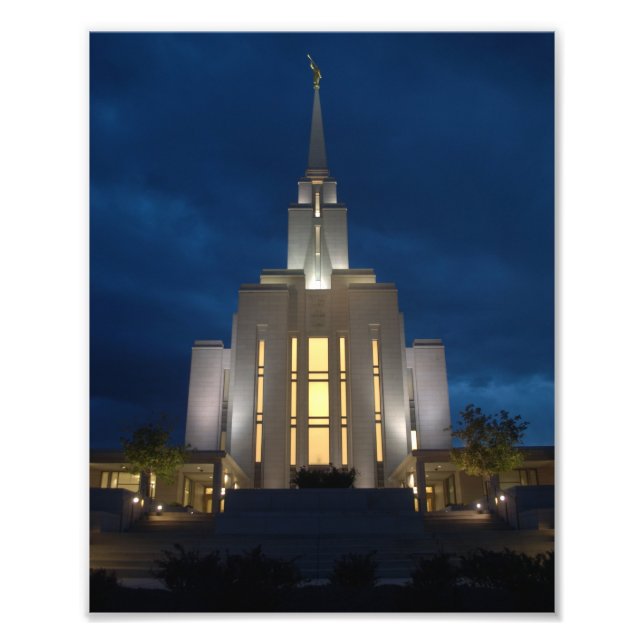 Oquirh Mountain Utah LDS (Mormon) Temple Fototryck (Framsidan)