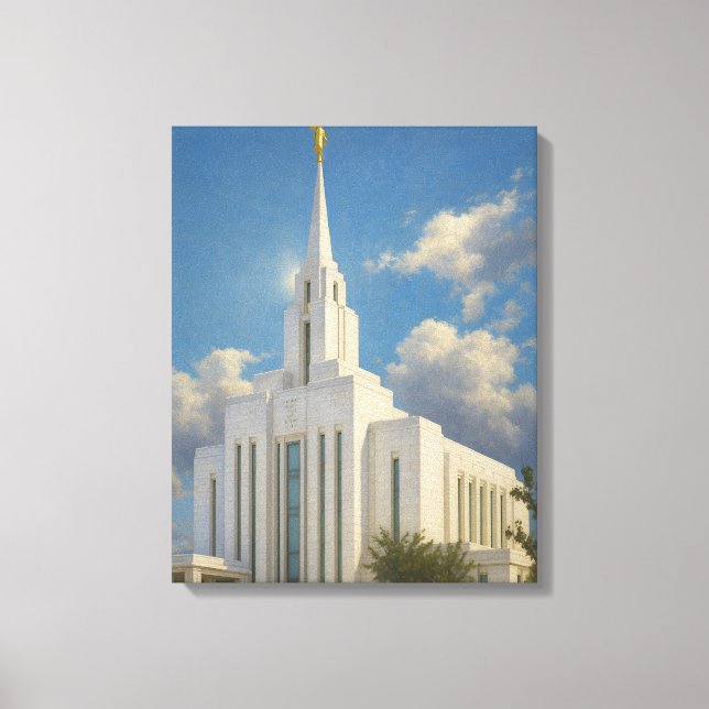 Oquirh Mountain Utah Temple Painting™ LDS Canvas (Framsida)