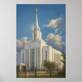 Oquirh Mountain Utah Temple Painting™ LDS Poster