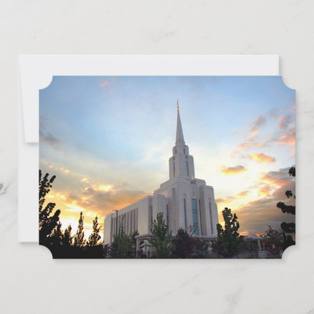 Oquirrh Mountain LDS tempel utah mormon solnedgång (Framsida)