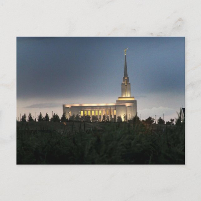 oquirrh mountain lds utah tempel vykort (Framsida)