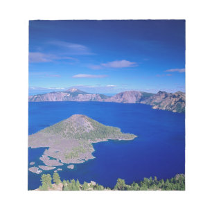 OR, Crater Lake NP, Wizard Island och krater Anteckningsblock