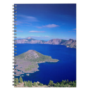 OR, Crater Lake NP, Wizard Island och krater Anteckningsbok