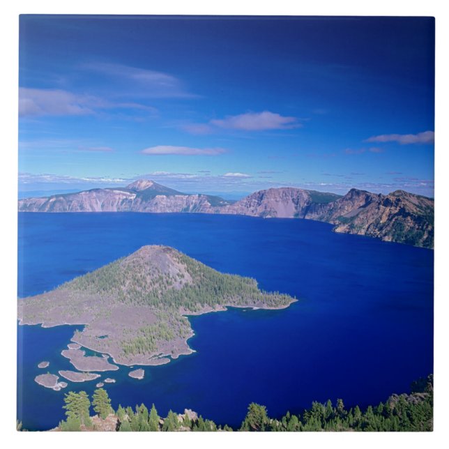 OR, Crater Lake NP, Wizard Island och krater Kakelplatta (Framsidan)