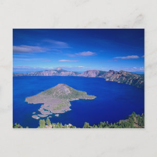 OR, Crater Lake NP, Wizard Island och krater Vykort