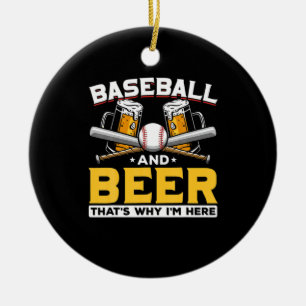 Ör Drinker Baseball Beer Humor Birthday Julgransprydnad Keramik