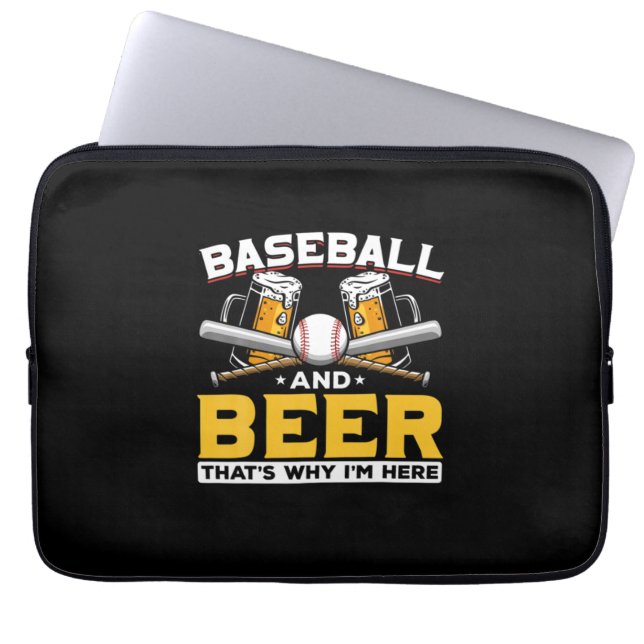 Ör Drinker Baseball Beer Humor Birthday Laptop Fodral (Framsidan)