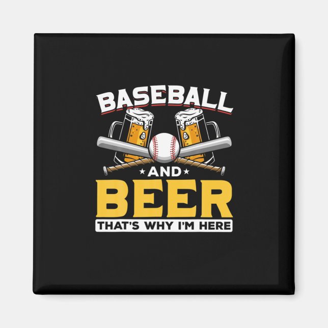 Ör Drinker Baseball Beer Humor Birthday Magnet (Framsidan)