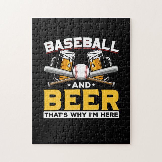 Ör Drinker Baseball Beer Humor Birthday Pussel (Vertikal)