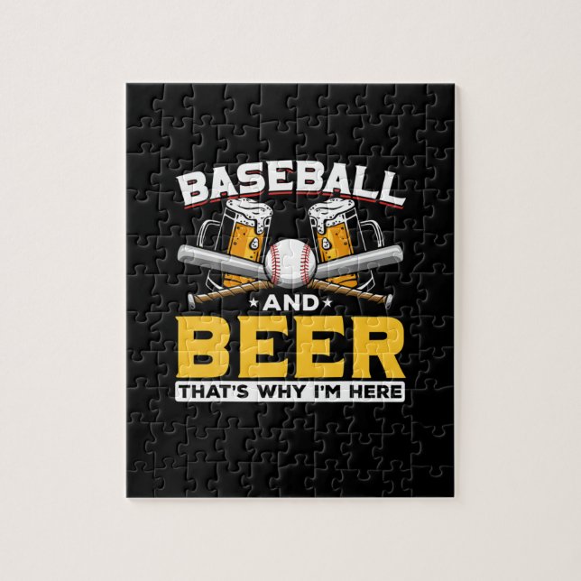 Ör Drinker Baseball Beer Humor Birthday Pussel (Vertikal)