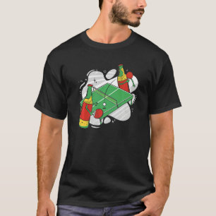 Ör Flaska med Bord tennis Fladdermus Beer-flik i t Shirt