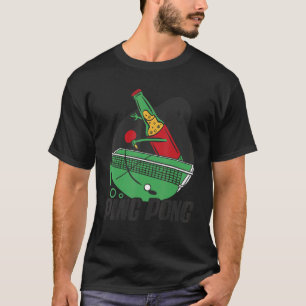 Ör Flaska med Bord tennis Fladdermus Beer Plays Pi T Shirt