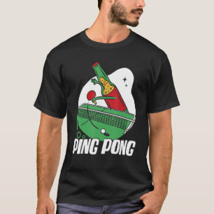 Ör Flaska med Bord tennis Fladdermus Beer Plays Pi T Shirt